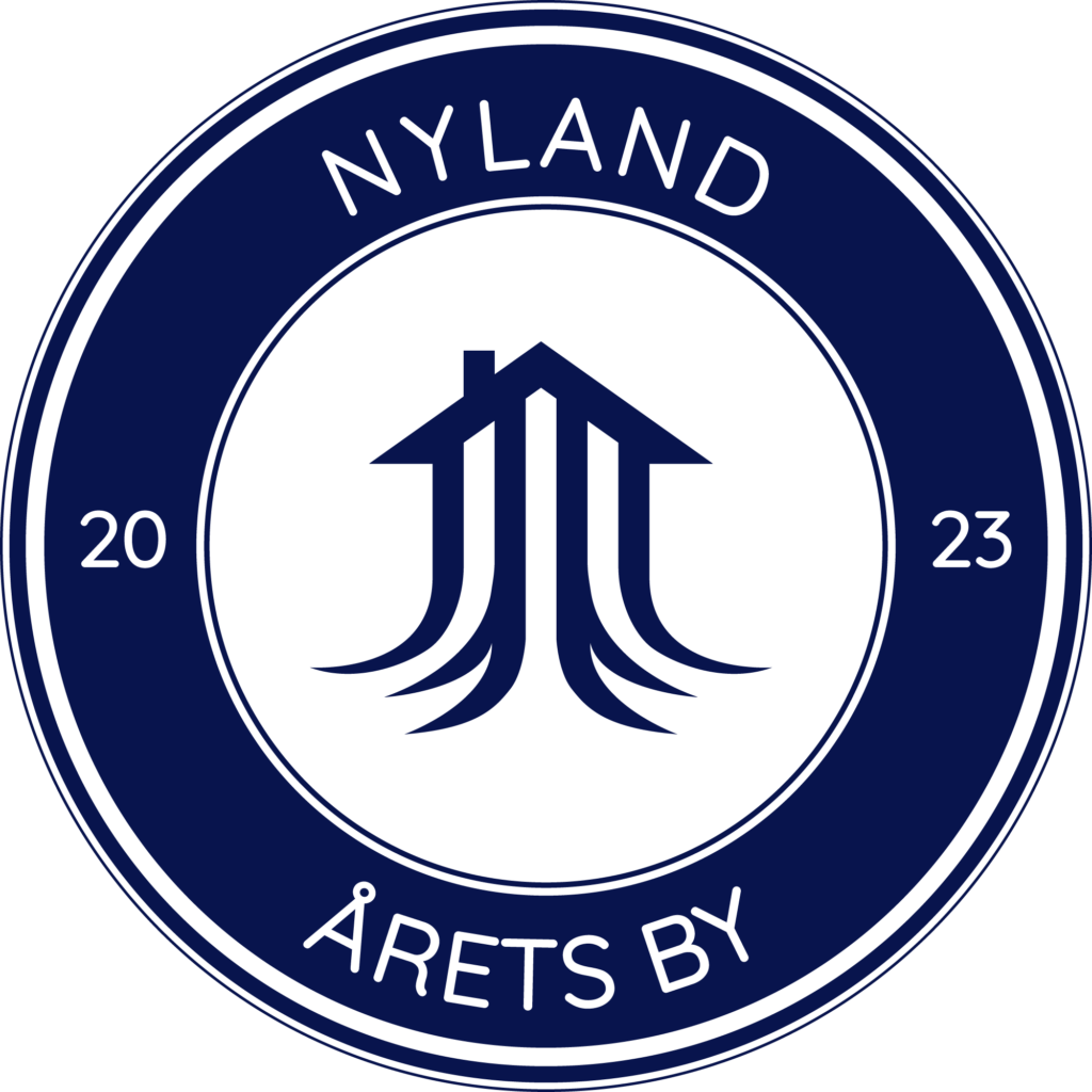 Årets by i Nyland 2023 logo.