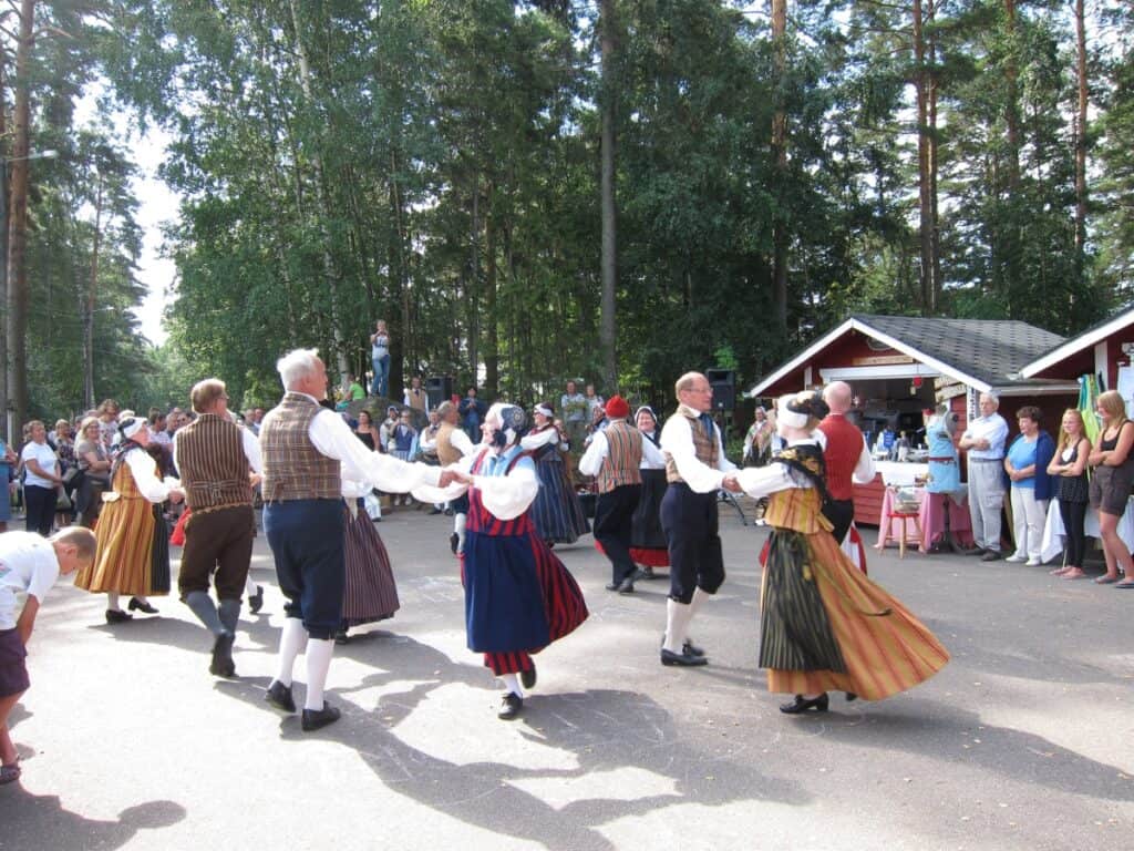 Historisk bild från Pellinge sommartorg.